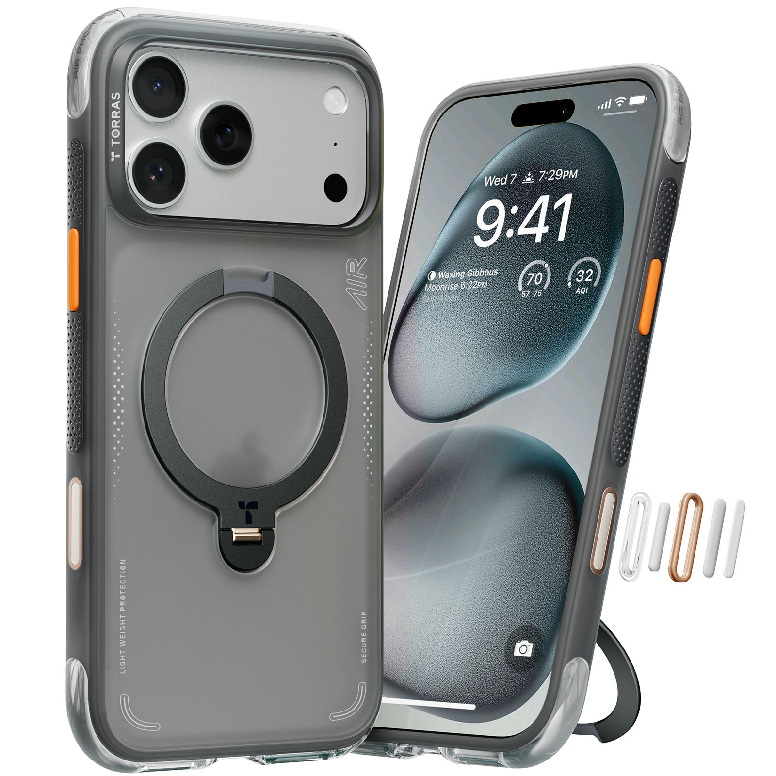 TORRAS Torras Ostand Q3 Air Series Case for iPhone 17 17Pro