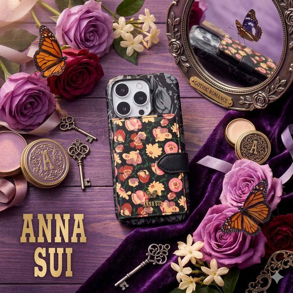 ANNA SUI（アナスイ） Wrap Case with MagSafe Card Wallet Pattern