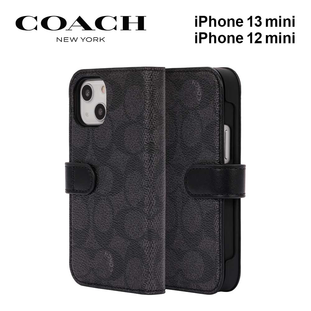 コーチ iPhone13mini 12mini ケース coach スマホケース 手帳 手帳型 ブランド ミニ カード 収納 定期 女性 レディース  :co-fc-21-54:FOXSTOREヤフーショッピング店 通販 