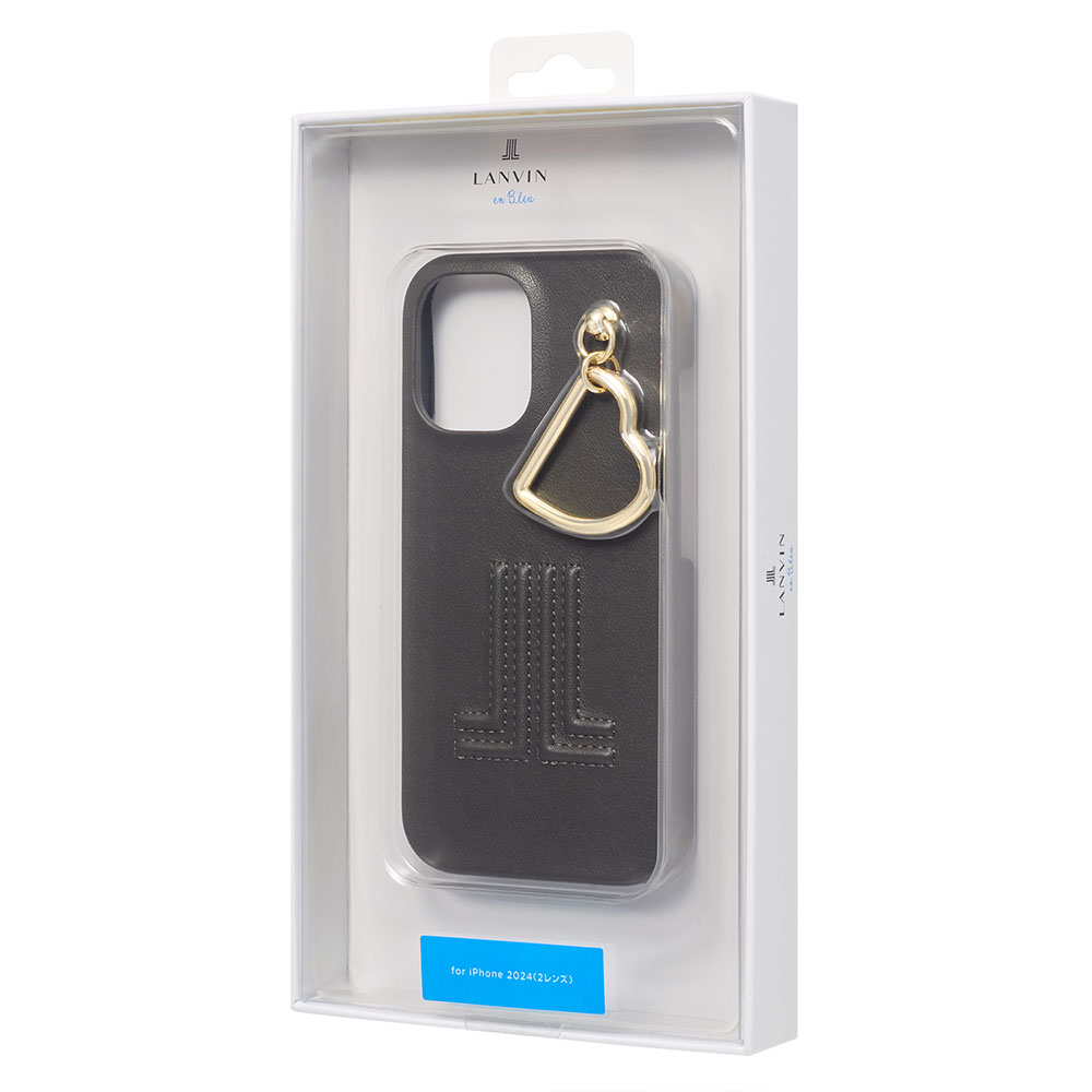 ランバン オン ブルー iPhone16 16Plus 16Pro 16ProMax ケース LANVIN en Bleu - Slim Wrap Case with Heart Charm スマホケース カバー アイフォン ブランド 関連画像2