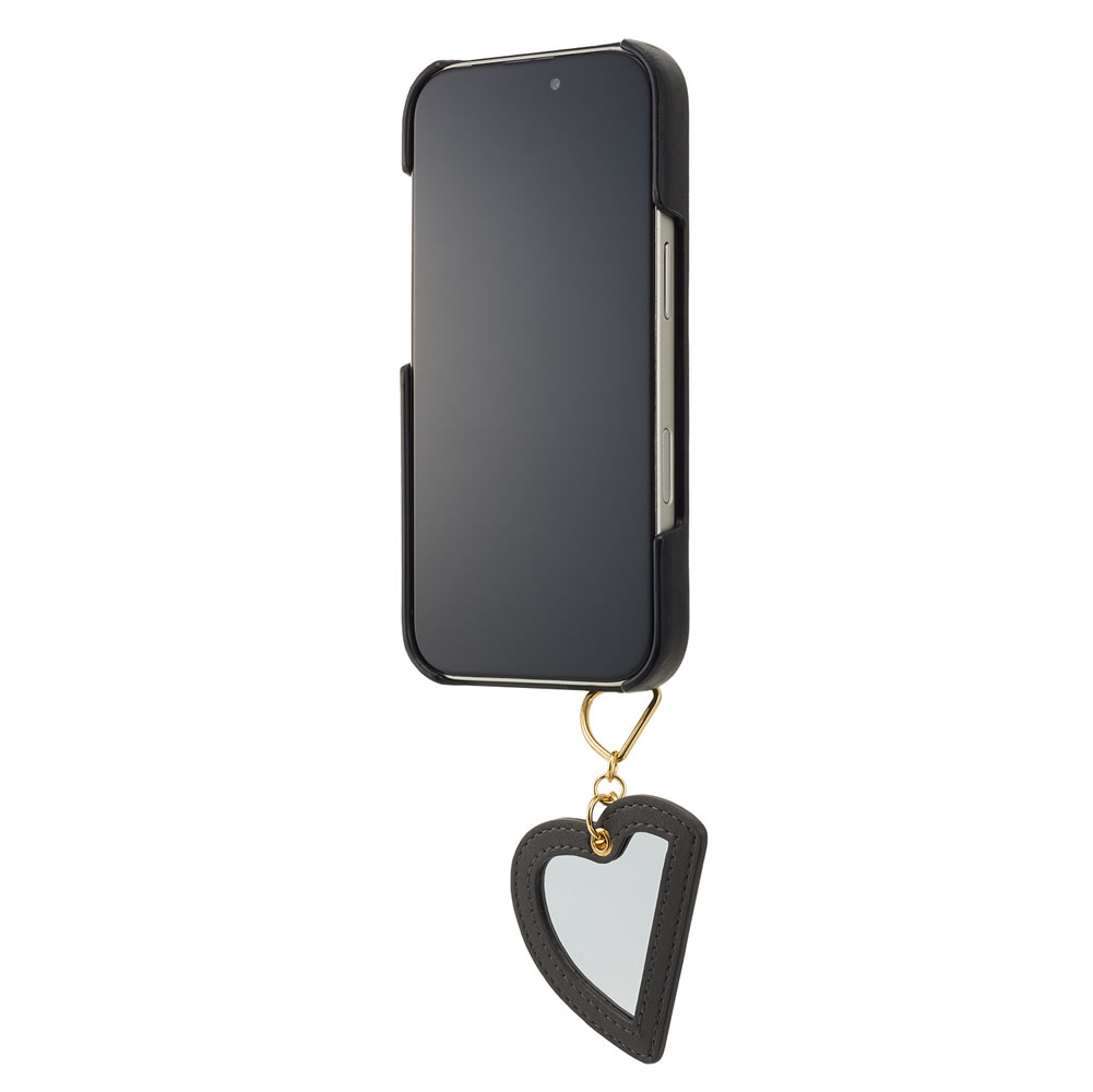 LANVIN en Bleu Slim Wrap Case with Heart Mirror Charm for iPhone17