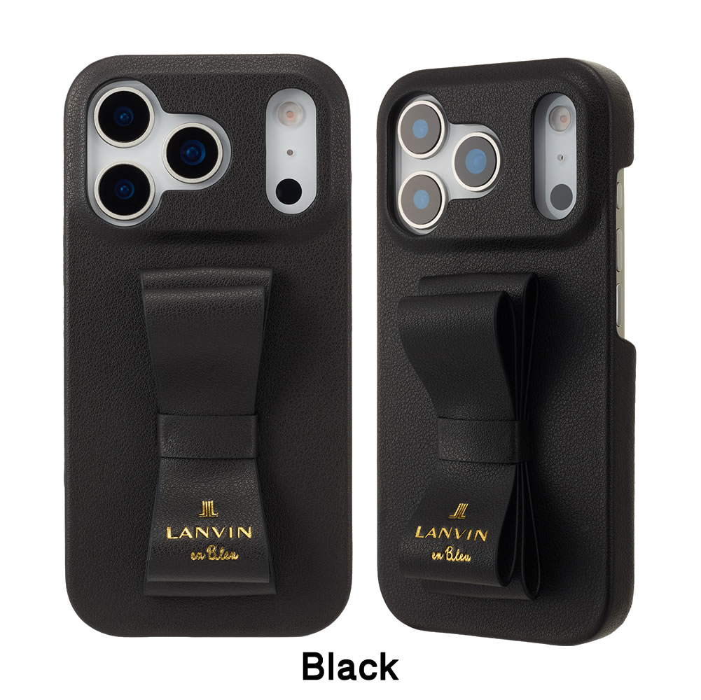 LANVIN en Bleu Slim Wrap Case Stand & Ring Ribbon for iPhone17