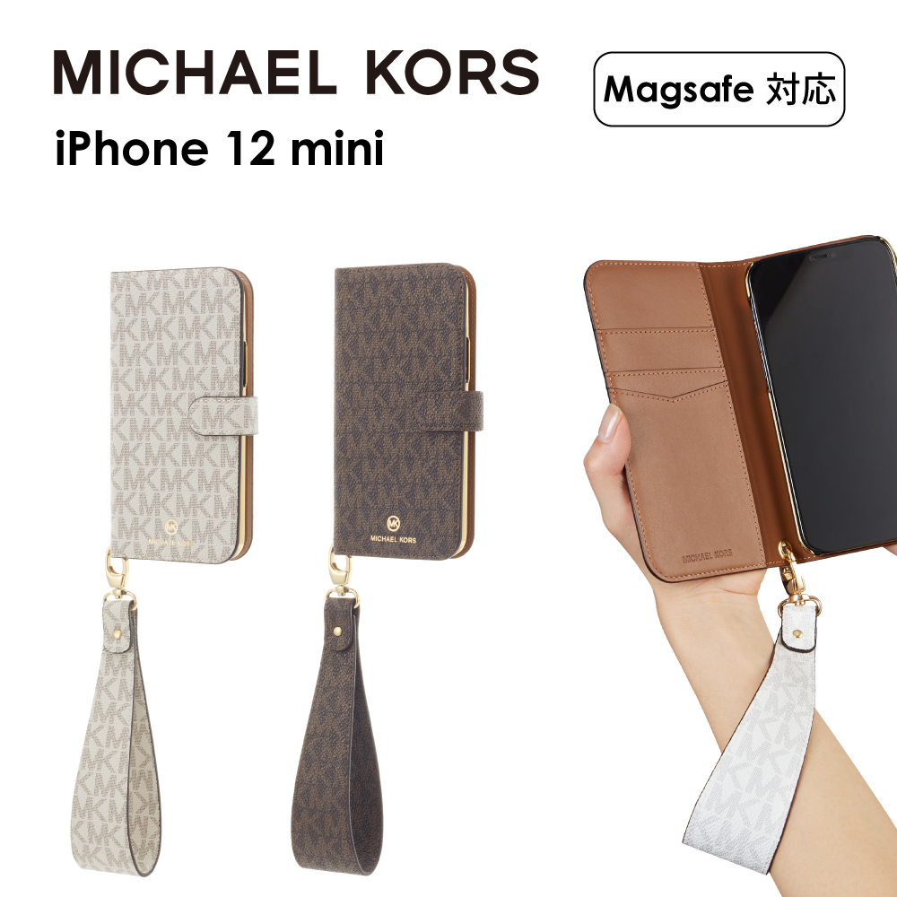 iPhone12mini MICHAEL KORS マイケルコース 手帳型ケース ストラップ