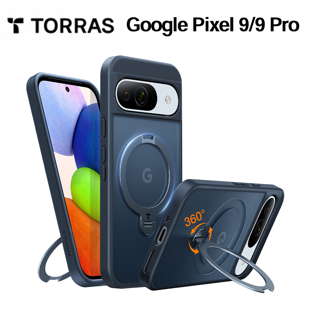 Torras Ostand Spin for Google Pixel9 9Pro スマホカバー 耐衝撃