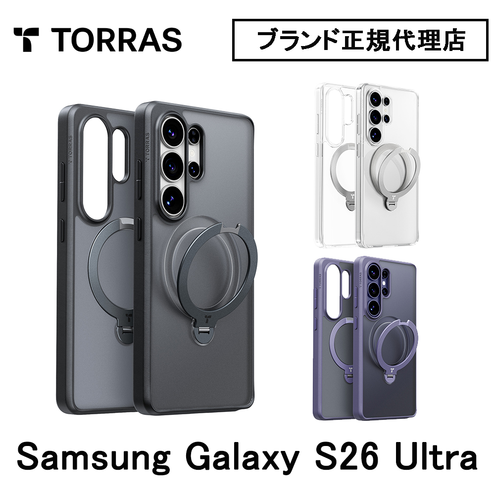Torras Galaxy S26 ultra �P�[�X Ostand Q3 Spin Case for Samsung �u�����h �����Y �j�� �����O �X�^���h ���������� ������� �r�W�l�X �u���b�N �ϏՌ� �ی�
