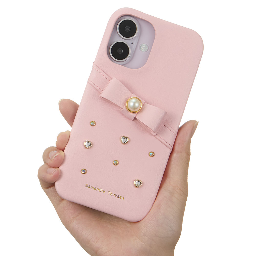 サマンサタバサ iPhone16 16Pro スマホケース ビジュー リボン ブランド カバー おしゃれ かわいい 上品 高級感 ギフト プレゼント  誕生日 贈り物 彼女