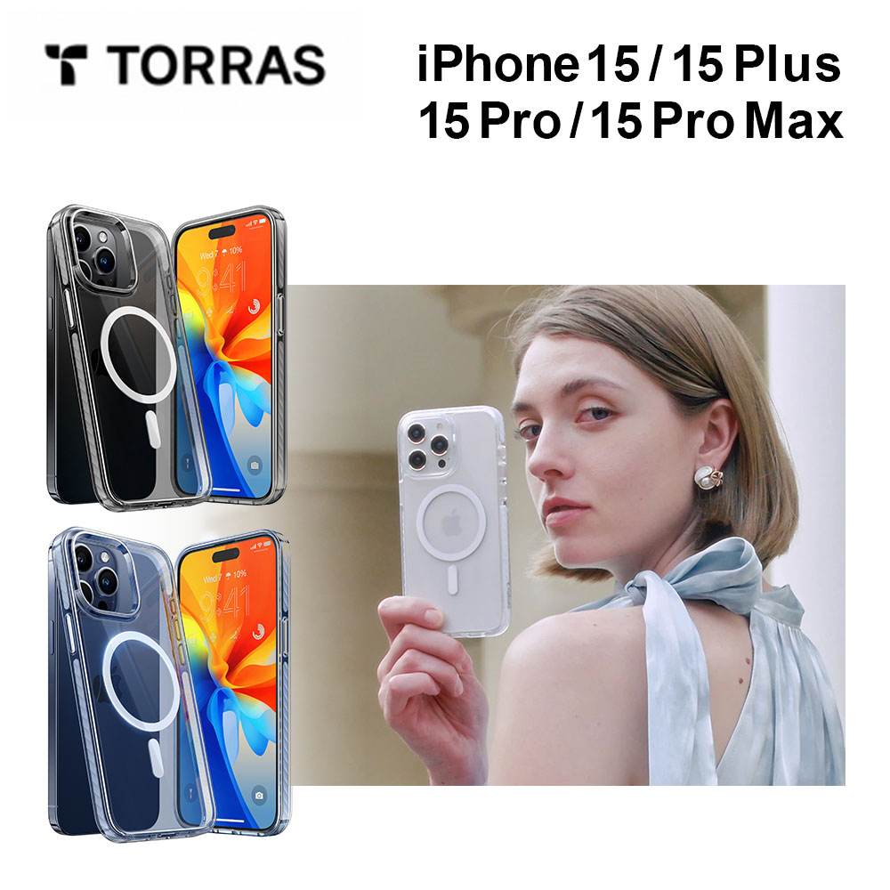TORRAS ガラスフィルム同梱 Sparka-Mag Case iPhone 15 15plus