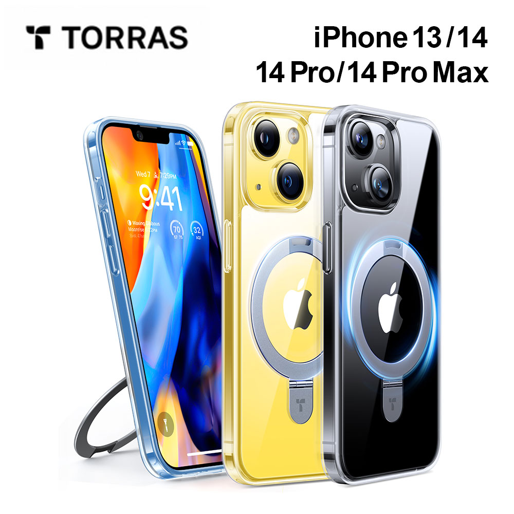 TORRAS ガラスフィルム同梱 TORRAS UPRO Ostand Clear Case iPhone14