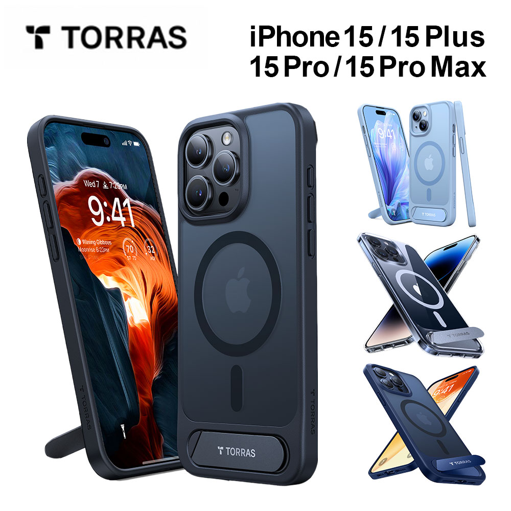 TORRAS ガラスフィルム同梱 TORRAS UPRO Pstand Case iPhone15 15pro