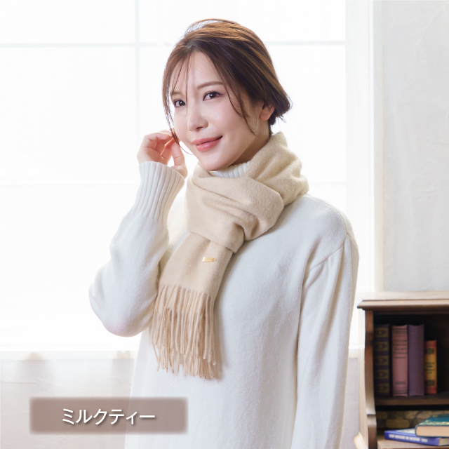 GOBI カシミヤ マフラー 無染色 無漂白 オーガニック カシミヤ100