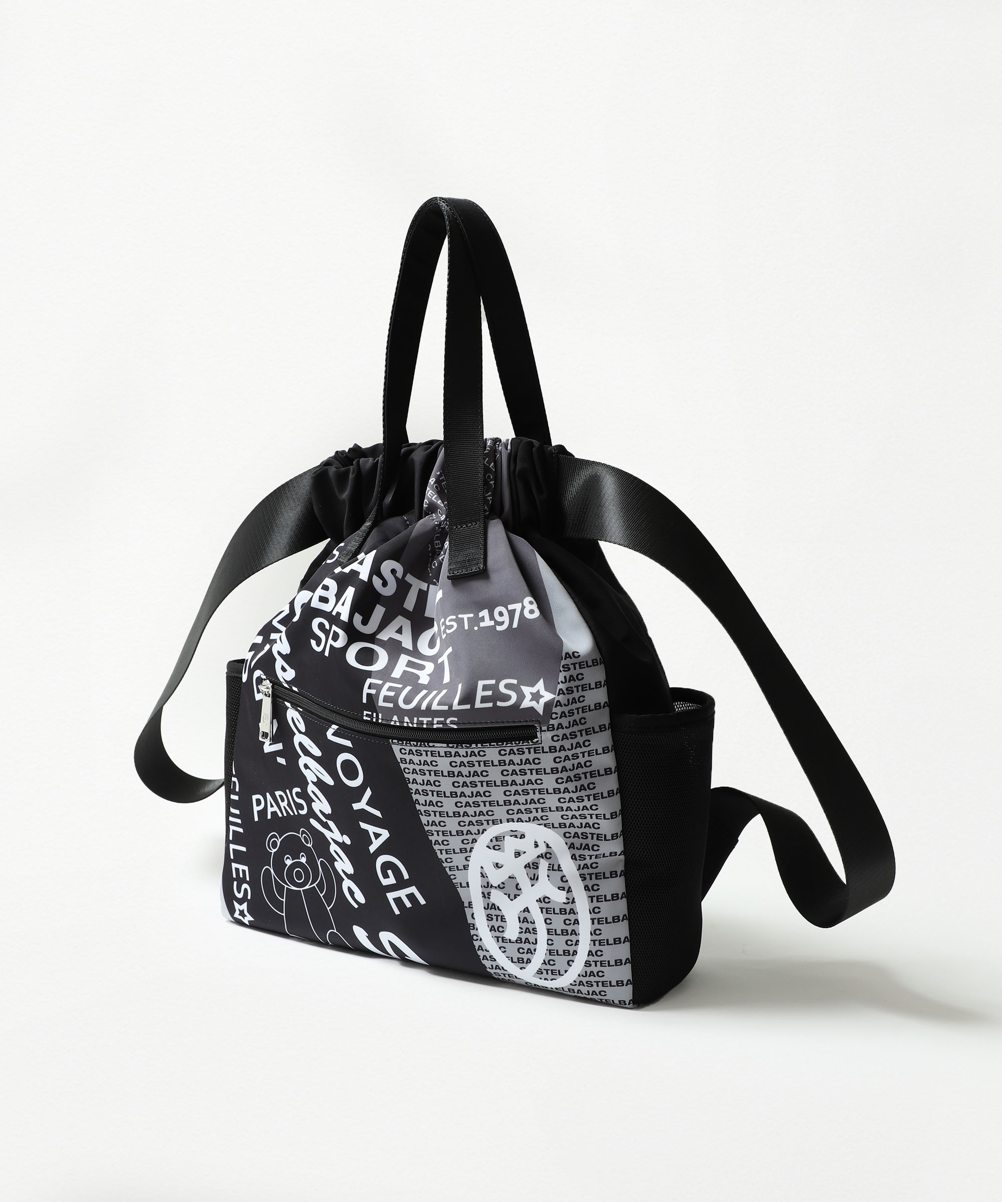 公式】CASTELBAJAC カステルバジャック 新作 ロゴ＆クマ柄 ドロス