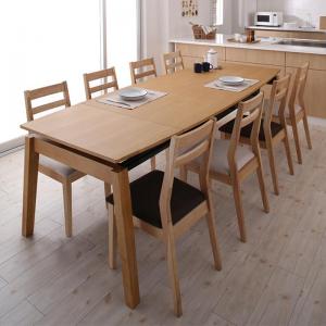 パナソニック F3.5-5.6 14-42mm H-FS1442A レンズ 天然木オーク材 スライド伸縮式ダイニングセット 8人 9点セット(テーブル+