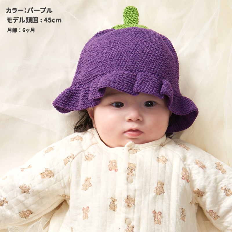 ベビー帽子 赤ちゃん 帽子 手作り 新生児 日除け かわいい 綿100% 6