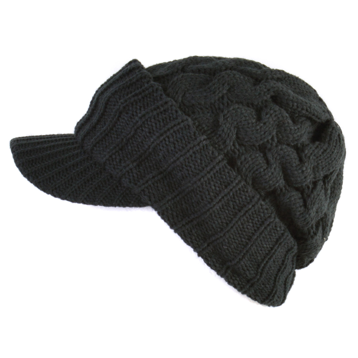 つば付きニット帽 つば付ニット帽 ニットキャップ 帽子 メンズ レディース 秋冬 冬用 | ジープ ケーブル ニット キャスケット