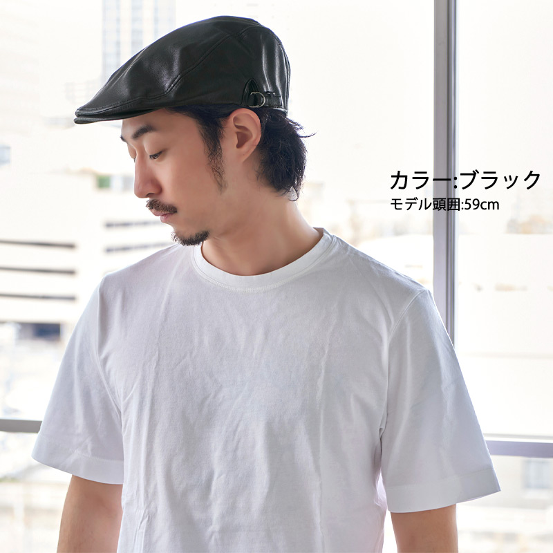 ハンチング帽子 ハンチング帽子 キャップ メンズ レディース ゴルフ 春夏 春用 40代 50代 60代 |フェイクレザー ハンチング |  | 10