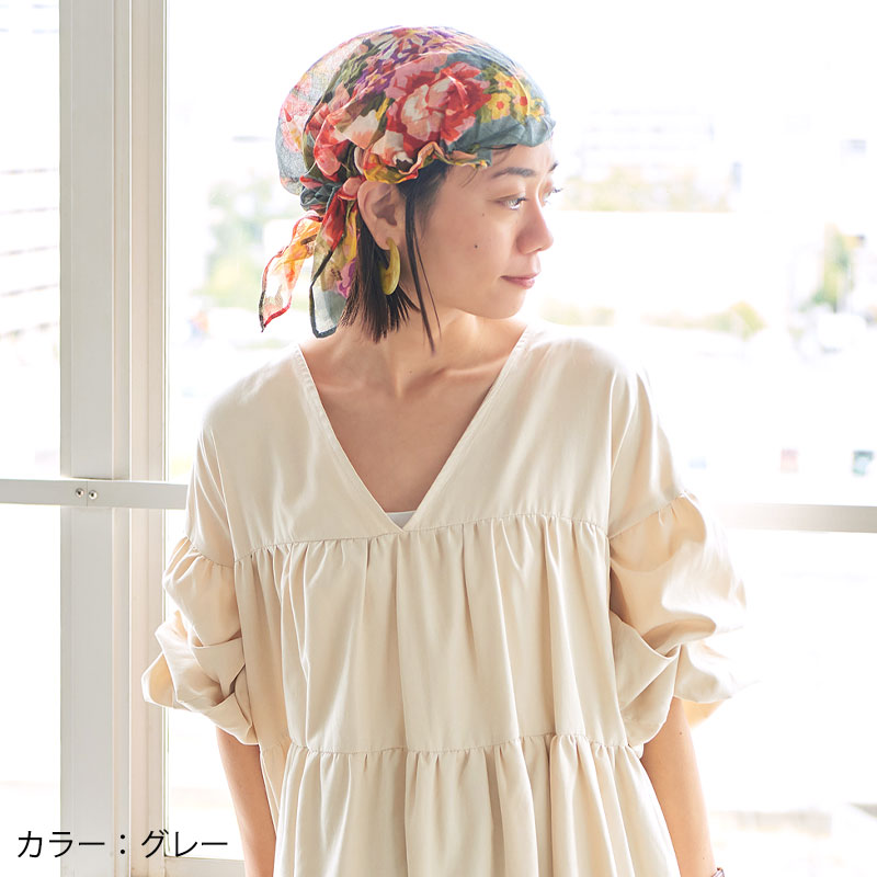 バンダナキャップ バンダナ帽子 ターバン帽子 レディース 女性 春夏 夏用 綿100% | nicora コットン ターバン キャップ【43】｜casualbox｜14