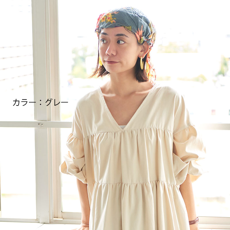 バンダナキャップ バンダナ帽子 ターバン帽子 レディース 女性 春夏 夏用 綿100% | nicora コットン ターバン キャップ【43】｜casualbox｜13