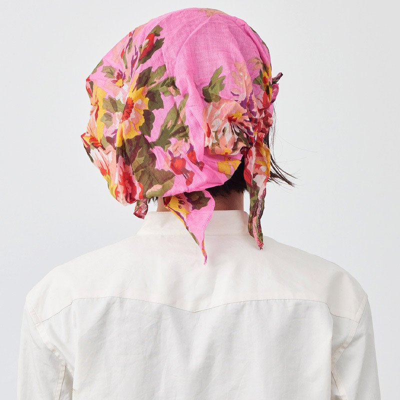 バンダナキャップ 三角巾 帽子 レディース 春夏 夏用 綿100% ケア帽子