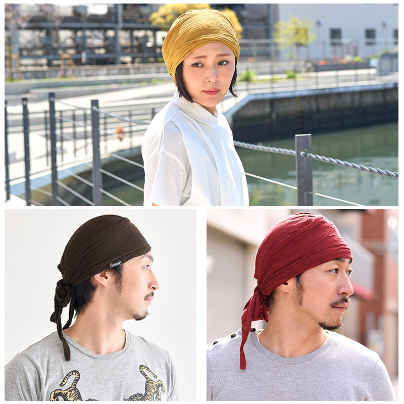 バンダナキャップ バンダナ帽子 三角巾 おしゃれ レディース メンズ 医療用帽子 ケア帽子 室内帽子 オールシーズン 春夏 夏用 |CBシャーリング ターバン ワッチ 関連画像3