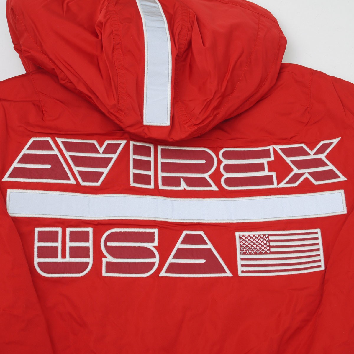 AVIREX　MA-1　WARM LINED HOODIE レッド L フライト AVIREX アヴィレックス(アビレックス) 6182183 MA-1 WARM LINED