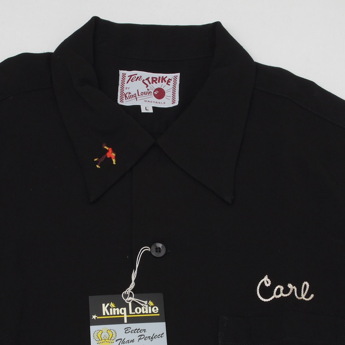 70s King Louie キングルイ　ボーリングシャツL ブラック③ TAILOR TOYO King Louie キングルイ KL37273-119 flounderheads