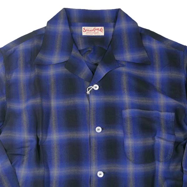 トップス sugarcane RAYON OMBRE CHECK OPEN SHIRT SALE 30%OFF】[SC39297]SUGAR CANE(シュガーケーン) RAYON OMBRE