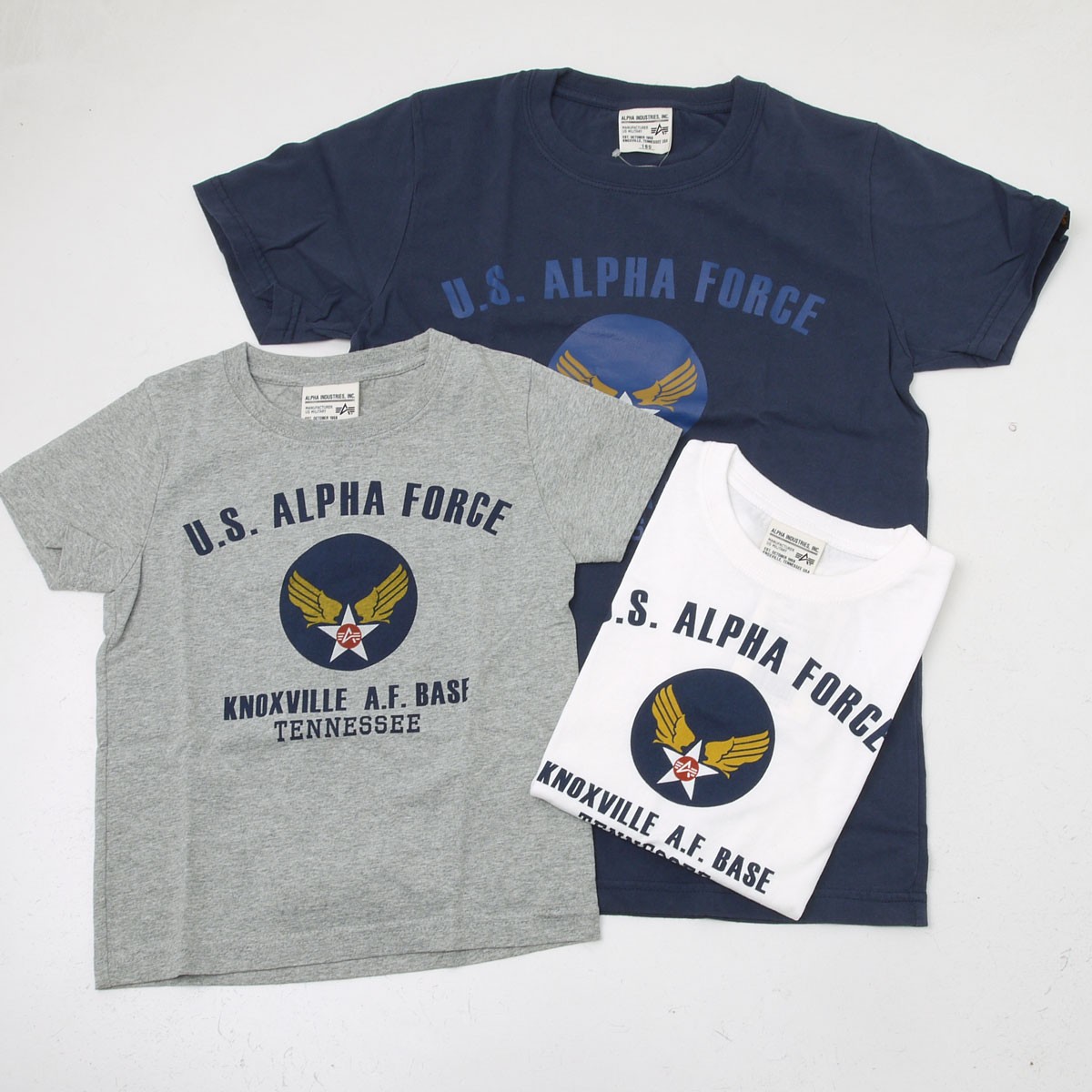 ALPHA アルファ キッズ（子供）TA8012 プリント半袖Tシャツ エア 