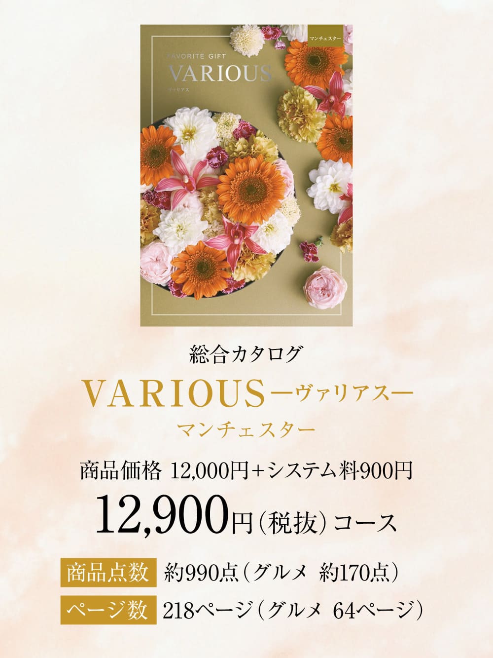 総合カタログギフト VARIOUS ヴァリアス「マンチェスター」12900円(税