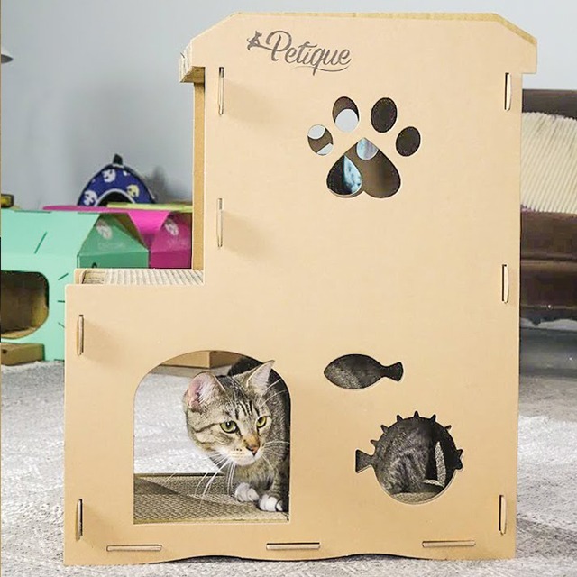 爪とぎハウス ミャウハウス petique Meow House 猫 キャットタワー 爪