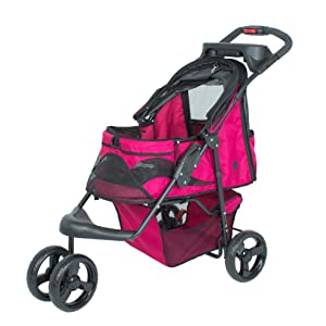 0516-042 ペティック　折りたたみペットストローラー　ペットキャリー 折りたたみペットキャリー 3輪 犬 猫 petique ストローラー 耐荷重18kg