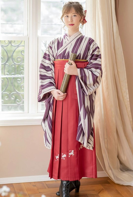 送料無料 卒業式 小学校 女子 卒園式 女の子 袴セット 着付け簡単刺繍 