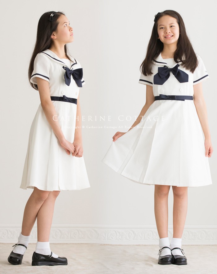 子供ドレス クラシカル半袖セーラーワンピース 150 160 165cm 女の子 ジュニア Frsp Tak Tk1050 キャサリンコテージ 通販 Yahoo ショッピング