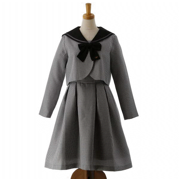 卒業式セーラーボレロセットアップチェック柄
