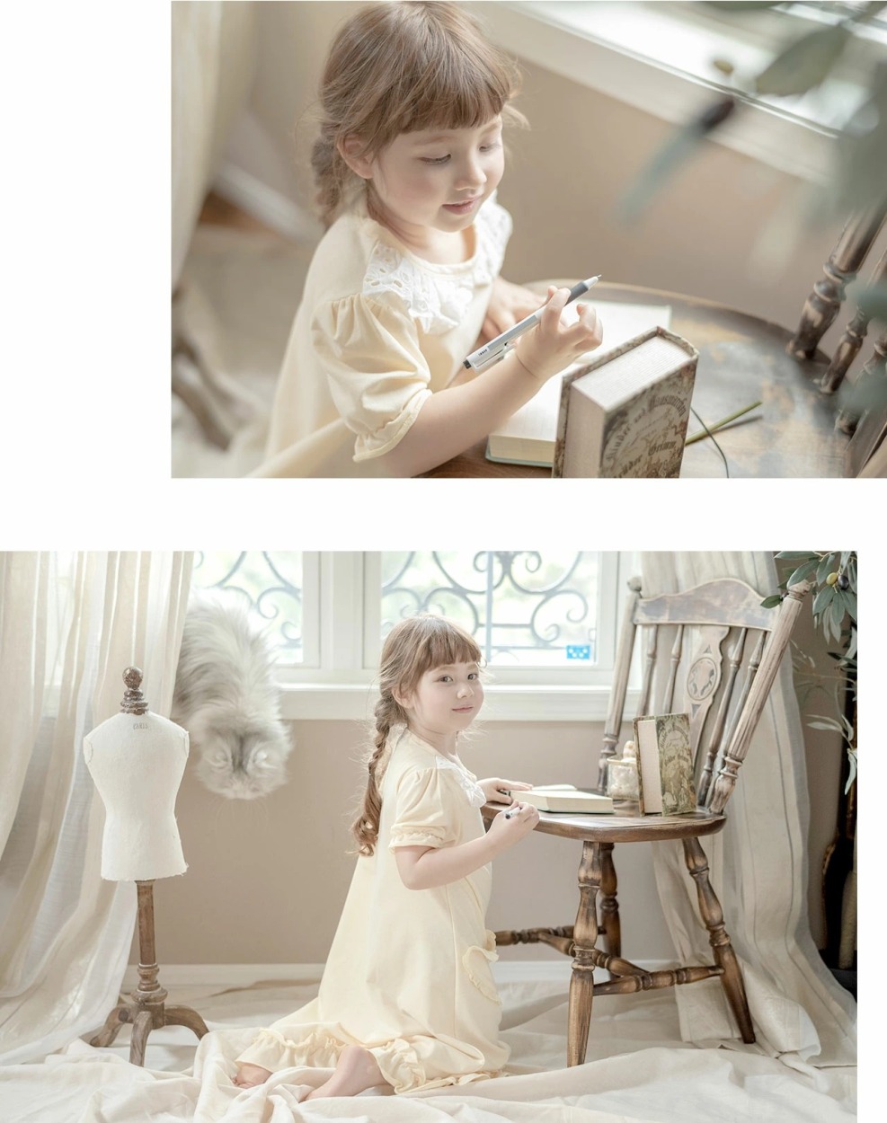 キッズ女の子のリラックスタイムをキュートに彩る夏用半袖ルームウェアネグリジェタイプでプリンセス気分