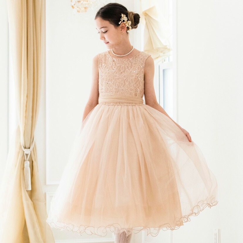 セール｜子供ドレス 発表会 結婚式 ピアノ 子ども 子供ドレス スパンコールレースチュール女の子 フォーマル TAK 女の子 送料無料 | Catherine Cottage | 05