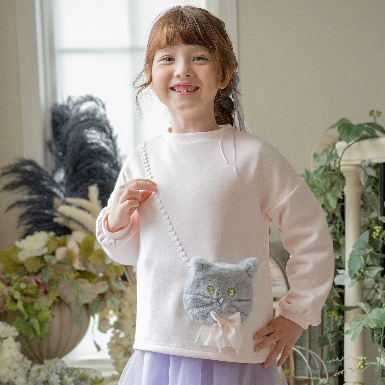 Catherine Cottage 超目玉セール｜女の子 カジュアル 白猫ポシェット  