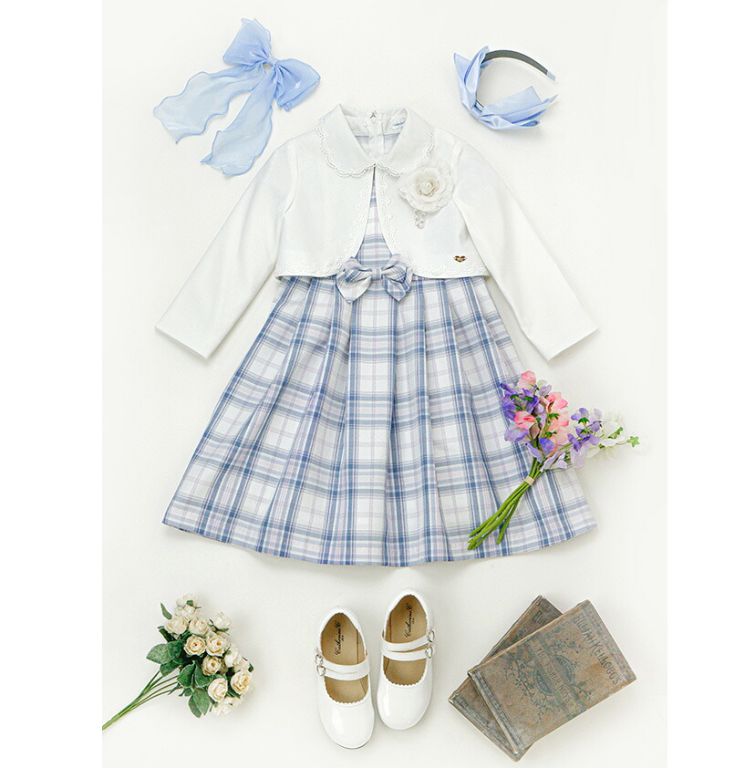 入学式 レ丸襟ワンピースとボレロのアンサンブル 商品画像