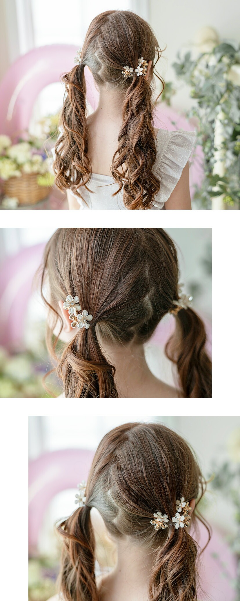 目玉セール｜ヘアアクセサリー アクセサリー || お花ミニクリップ 髪