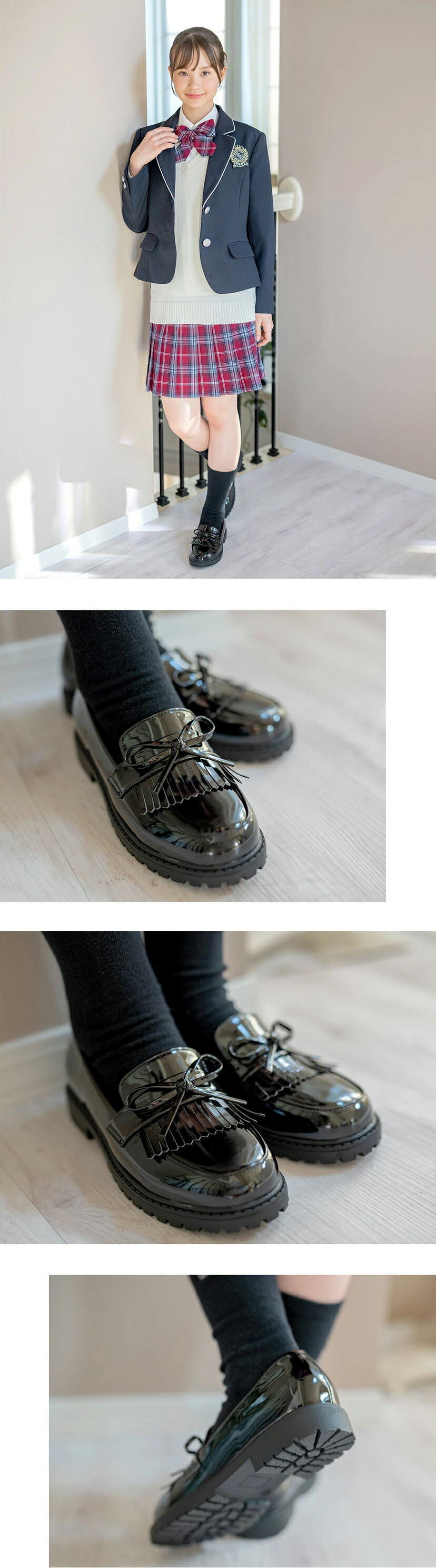 TKST17,リボンキルトローファー,着用モデル