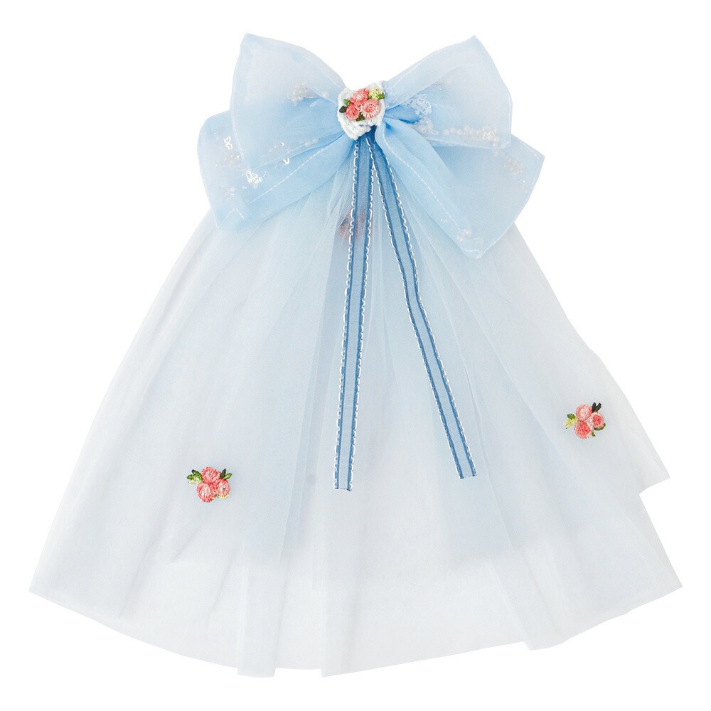 ヘアアクセサリー ふわふわチュールリボンクリップ 送料無料 キッズ ジュニア 髪飾り オーガンジー [YUP12] キャサリンコテージ | Catherine Cottage | 03