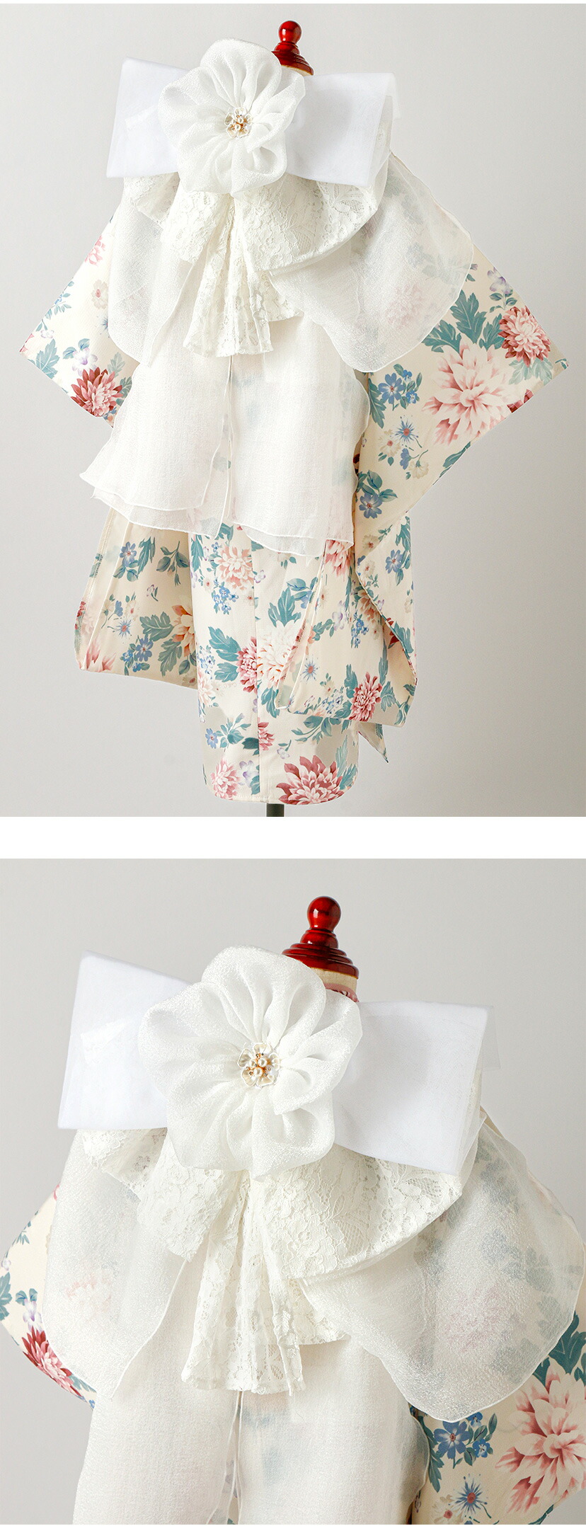 ふんわりチュールの帯飾り トルソー着用画像