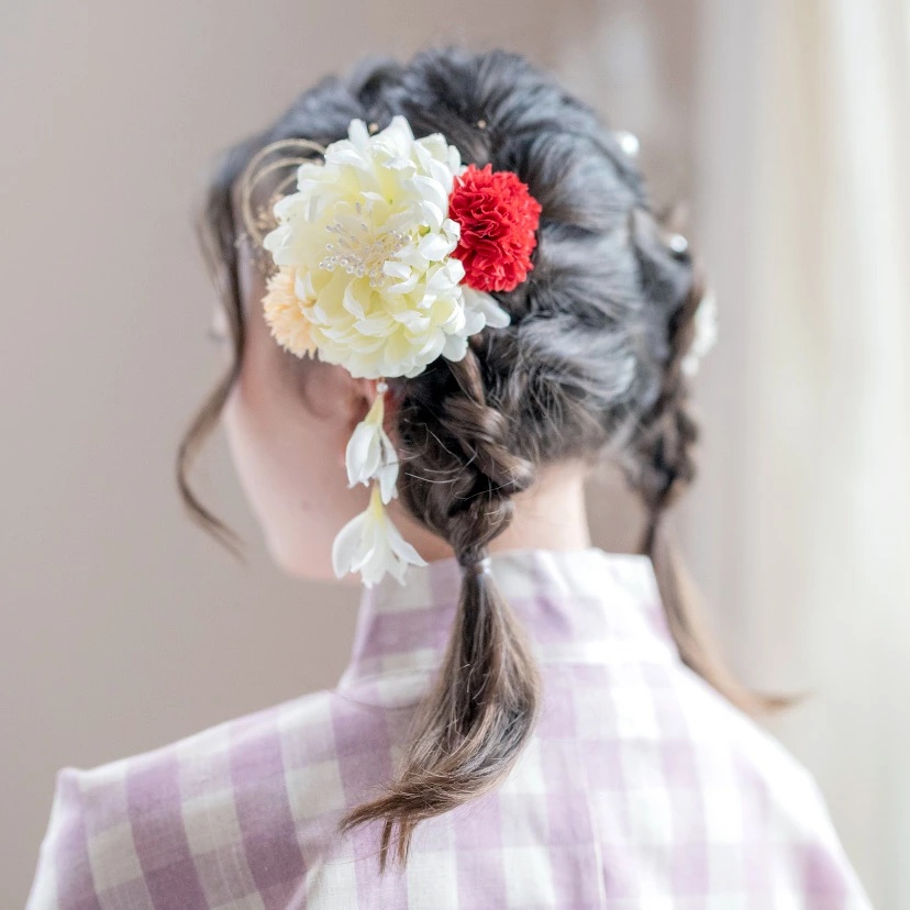 ヘアアクセサリー 花びらパールチェーン和装髪飾り キッズ 卒園式 卒業式 小学校 成人式 和風 浴衣 袴 振袖 着物 七五三 キャサリンコテージ TAK | Catherine Cottage | 01