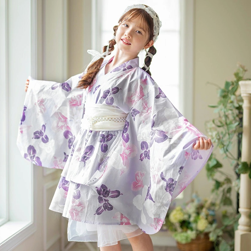 目玉セール｜浴衣ワンピース 子供 キッズ 女の子 ファスナーで楽々！着崩れしない浴衣ドレス 一体型 ワンピース スカート 兵児帯 セット キャサリンコテージ TAK | Catherine Cottage | 05