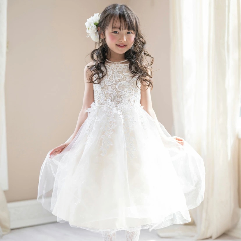 目玉セール｜ドレス 子供 発表会 結婚式 ケミカルレース スパンコールチュールドレス フォーマル キッズ TAK キャサリンコテージ | Catherine Cottage | 01