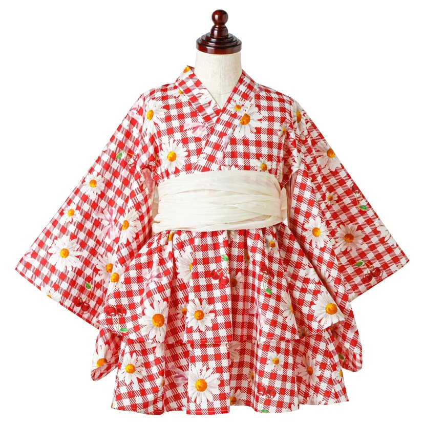目玉セール｜浴衣ワンピース 子供 キッズ 女の子 ファスナーで楽々！着崩れしない浴衣ドレス 一体型 ワンピース スカート 兵児帯 セット キャサリンコテージ TAK | Catherine Cottage | 10