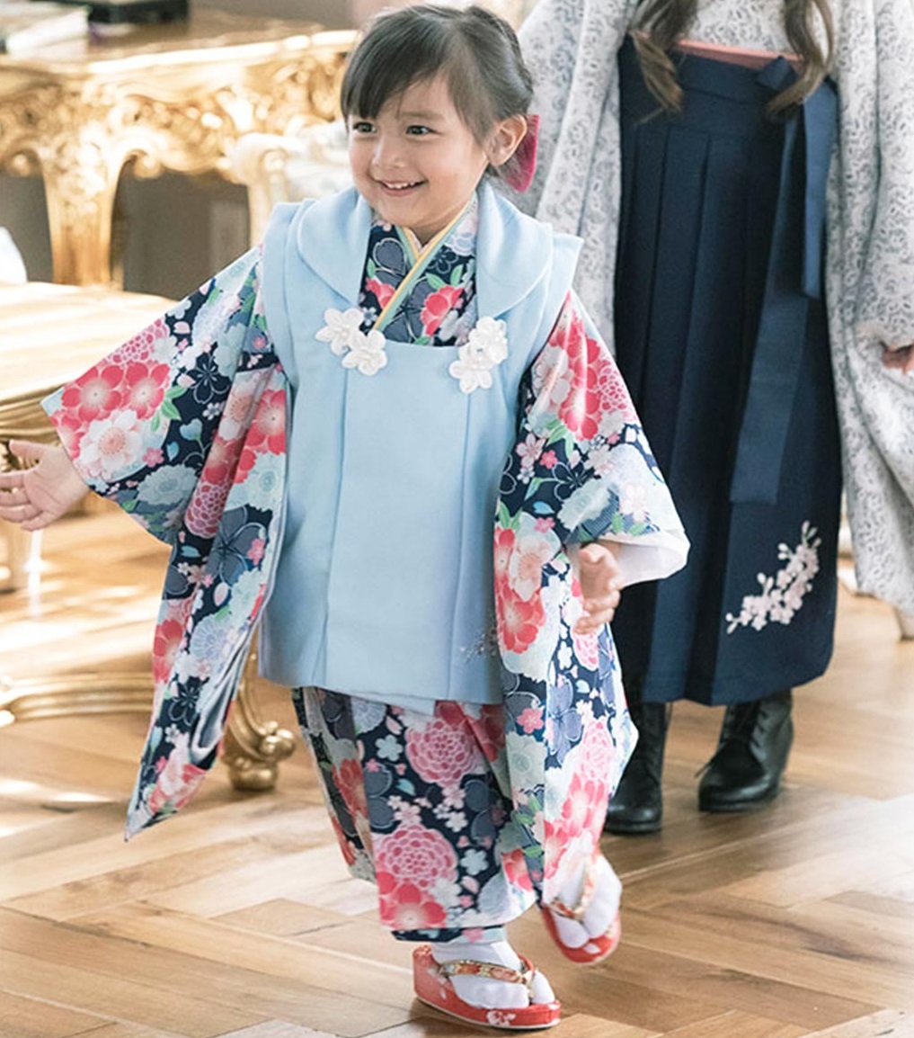 被布セット 七五三 3歳 女の子 京都絵師によるオリジナル柄＆レース 