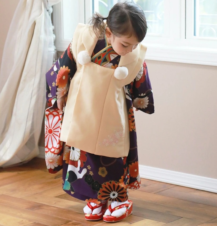 被布セット 七五三 3歳 女の子 京都絵師によるオリジナル柄＆レース 