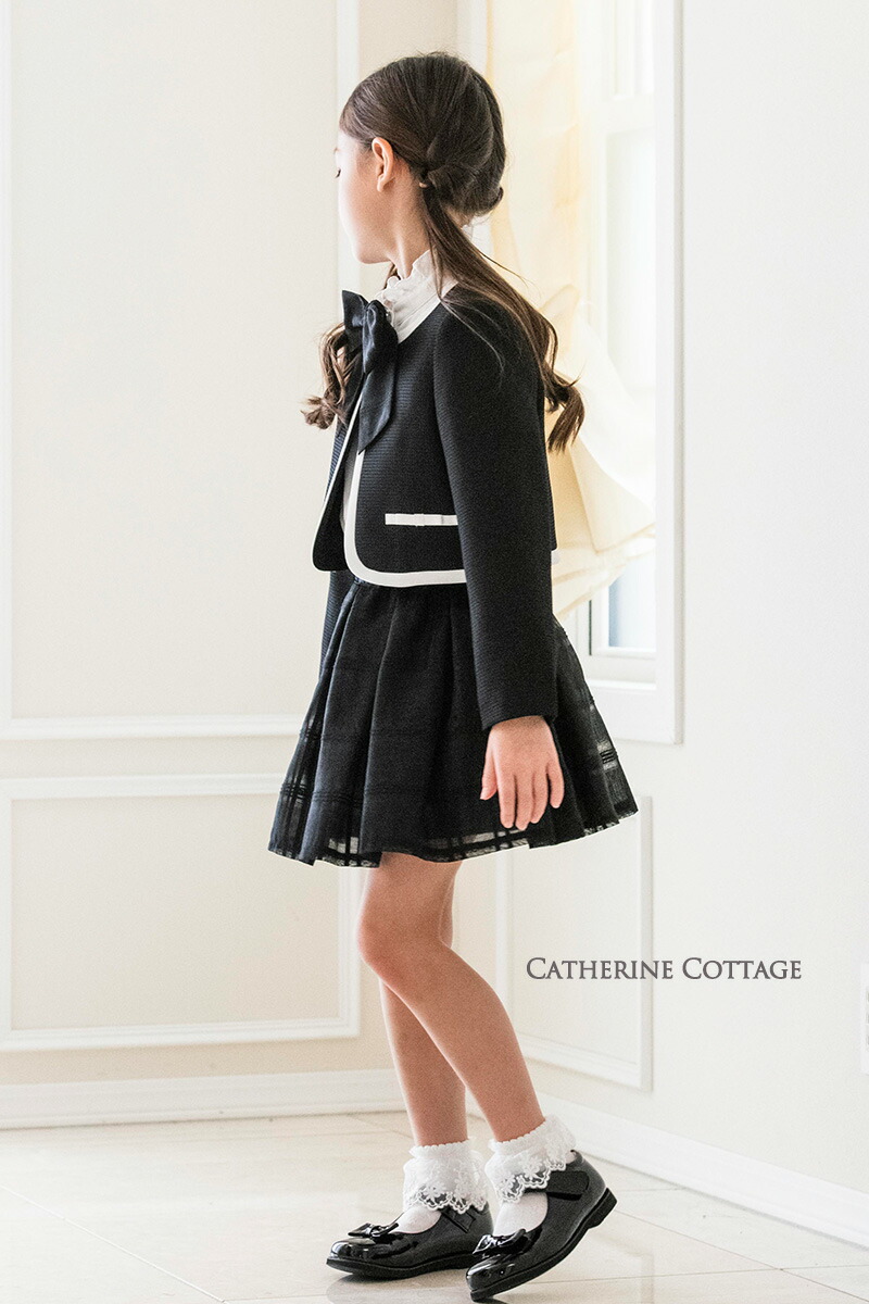 チェック柄オーガンジースカートスーツセット,ブラック着用モデル3