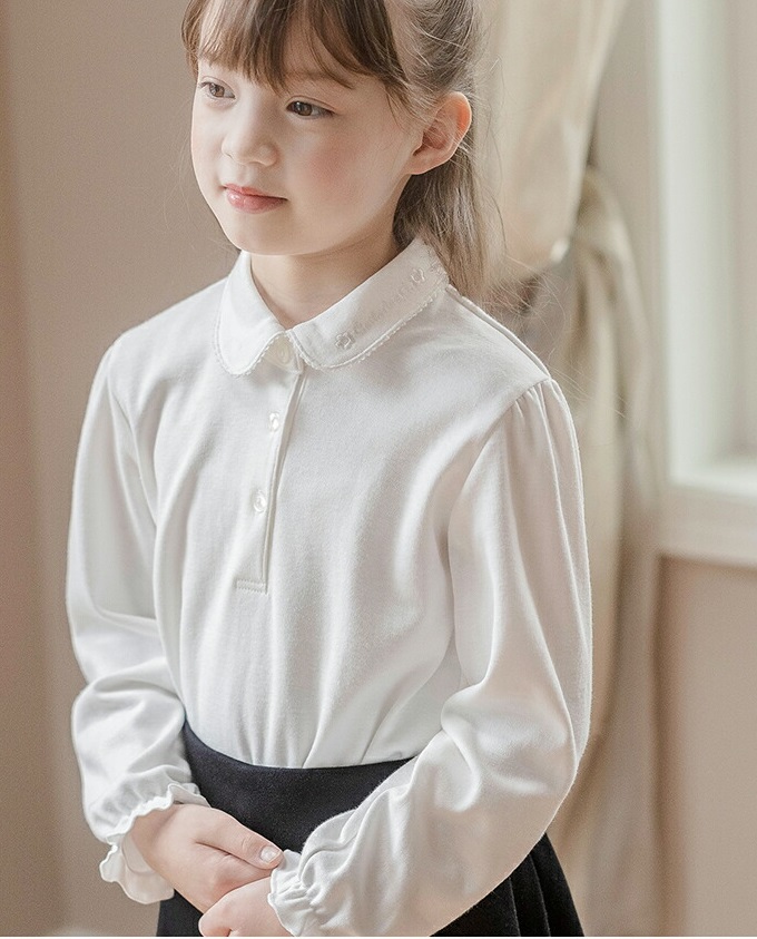 子供 卒園式 入学式白 長袖 丸襟 フォーマルブラウス|送料無料