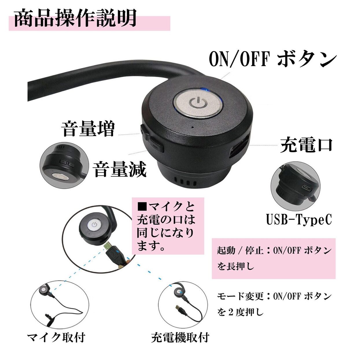 骨伝導 集音器 集音 介護 USB充電式 全指向性 高感度 コンデンサーマイク搭載 ヘッドホン型 簡単装着 ヘッドフォン 散歩 旅行 危険 安心 安全 施設おすすめ